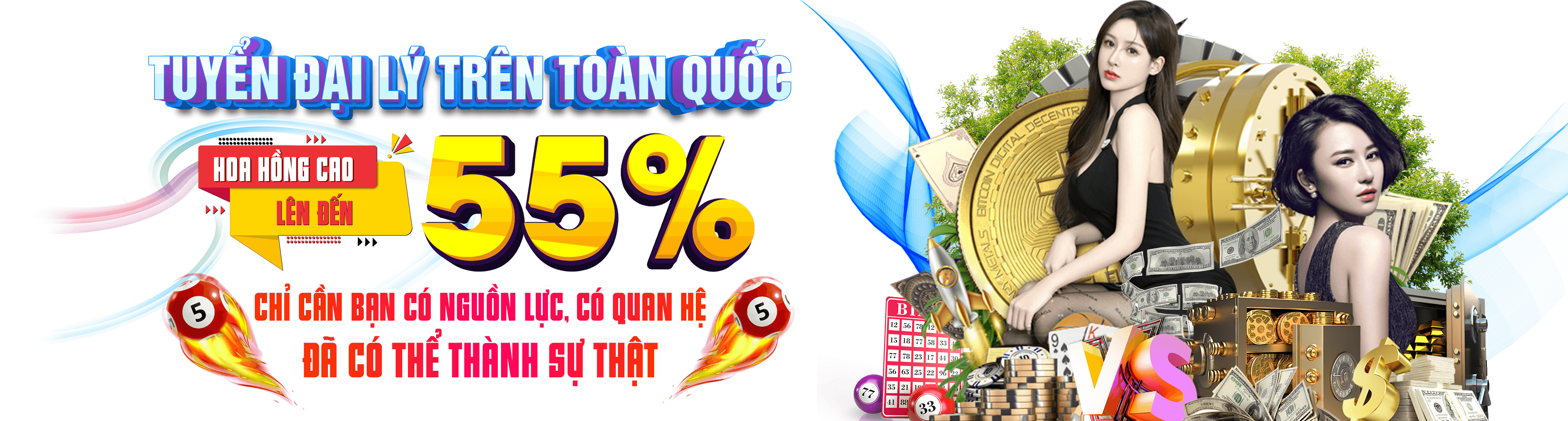 Hình ảnh quảng cáo của vf555 hiển thị nền tảng và các lợi ích