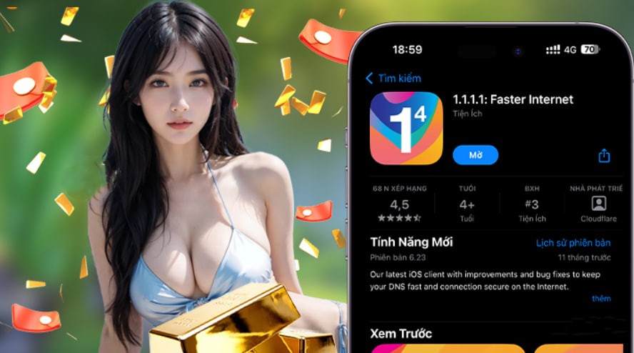 Hình ảnh quảng cáo của vf555 hiển thị nền tảng và các lợi ích